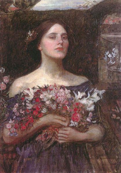 John William Waterhouse Gather Ye Rosebuds or Ophelia oil painting picture